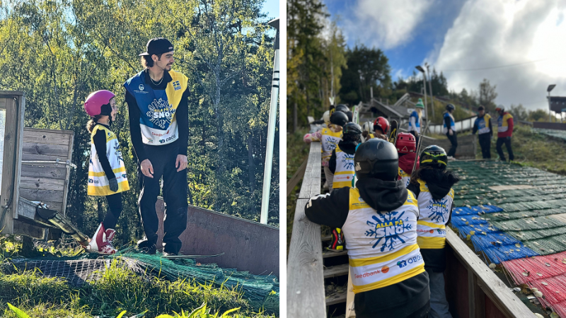 Härlig upptäckarglädje med backhoppning under Alla på snö i Sollenkollen. Foto: SSF.