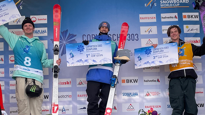 Jesper Tjäder vinner världscupens avslutning i slopestyle i Silvaplana.