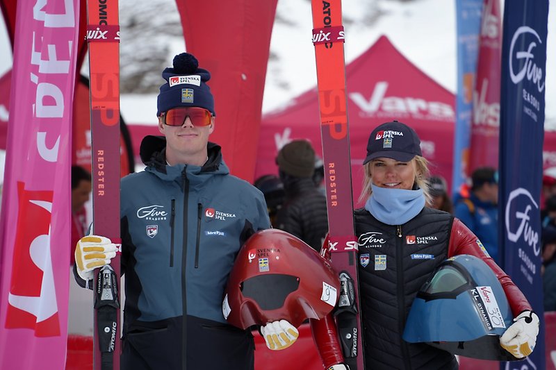 Olof Abrahamsson och Siri Kling Andersson Speedski